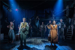Andrew Durand and Kelsee Kimmel with the company of The Curious Case of Benjamin Button at The Public Theater. Photo by Joan Marcus