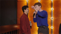 Two members of The Fantasticks company at Second Stage Theater's press performance. Still from Second Stage Theater's video
