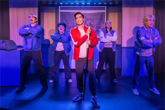 The company of Heated Rivalry: The Unauthorized Musical Parody. Photo by Matthew Murphy