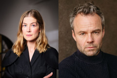 Rosamund Pike and Jamie Glover, who lead Inter Alia on Broadway. Photos by Oliver Kingsley and Harry Livingstone
