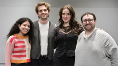 Producer Carolina Hurtado Castro, director Evan Michael Woods, associate director Hope Johansen and lead producer Spencer Sher. Photo by India Stachyra