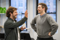Justin Collette and associate director Adam Winer. Photo by Russ Rowland
