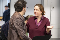 Lighting designer Cory Pattak and Donna Lynne Champlin. Photo by Russ Rowland