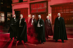 The six Phantoms of Masquerade on 57th Street, from left: Kyle Scatliffe, Nick Cartell, Deven Kolluri, Ryan Vona, Nicholas Edwards and Derrick Davis. Photo by Emilio Madrid