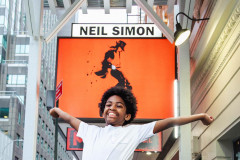 Cree-Silver Corley outside the Neil Simon Theatre. Photo by Rebecca J Michelson