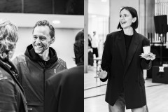 Tom Hiddleston and Hayley Atwell in rehearsal for Much Ado About Nothing on Broadway. Photo by Justine Matthew