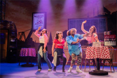 Kendall Becerra, Lexxi Frilles, Tieisha Thomas and Chloë Lezotte in the Mystic Pizza national tour. Photo by Evan Zimmerman for MurphyMade