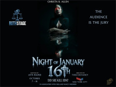 Key art for Ruth Stage’s Night of January 16th, starring Christa B. Allen