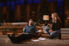 Joe Keery and Lily Rabe in Other Desert Cities on Broadway. Photo by Emilio Madrid