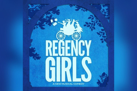 Regency Girls key art: four women in silhouette atop a carriage