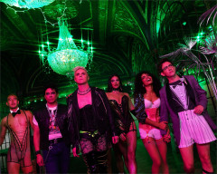 Jake Shears and members of the company of The Rocky Horror Show. Photo by Matthew Murphy