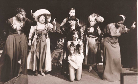 Spiderwoman Theater in performance, an archival production photograph