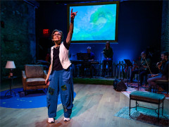 Margot Rose and the band in Unconditional at La MaMa. Photo by Austin Ruffer