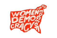 Women+ on the Edge of Democracy artwork by Paula Scher/Pentagram