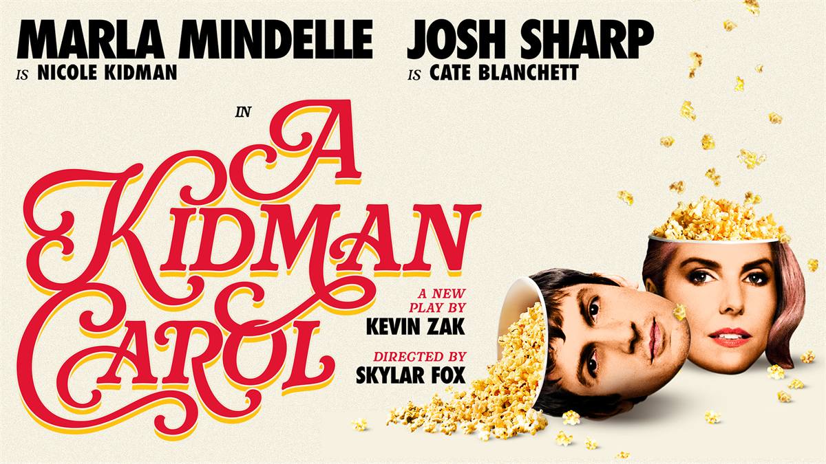 A Kidman Carol key art with Marla Mindelle and Josh Sharp