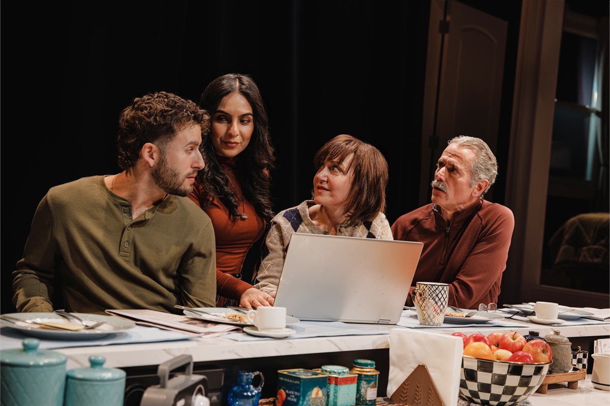 Danny Kornfeld, Awesta Zarif, Jill Stern and Steven Skybell in Aftermath at A.R.T./New York. Photo by Marc J. Franklin