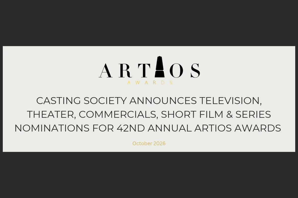 Casting Society announcement artwork for the 42nd Artios Awards nominations
