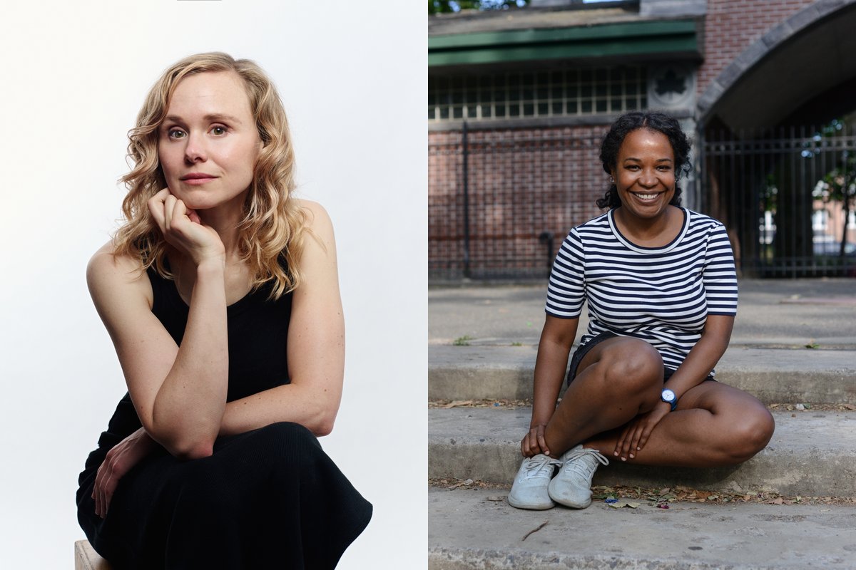 Alison Pill (left, photo by Jamie Ellington) and Eboni Booth, who join Atlantic Theater Company's 2026–2027 season