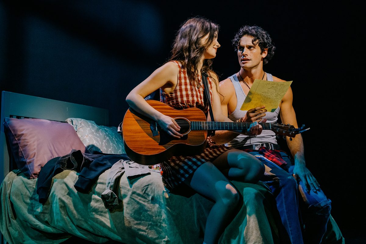 Emma Busse as Gretta and Kevin William Paul as Max in Begin Again at The Old Globe. Photo by Jeff Lorch