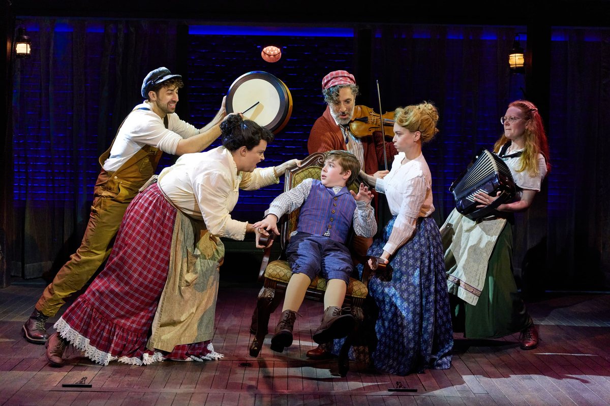 The company of Copperfield! The New Musical at The Duke on 42nd Street. Photo by Jeremy Daniel