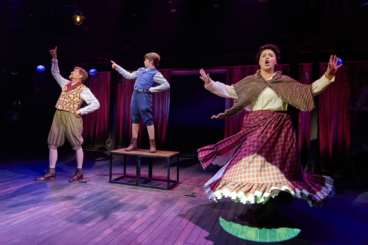 Andy Taylor, Henry Witcher and Amelia Cormack in Copperfield! The New Musical. Photo by Jeremy Daniel