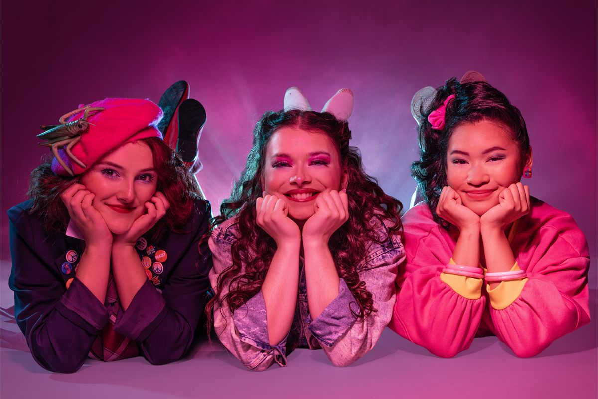 Caroline O’Neil, Paige Schmella and Jaqueline Trinh-Juarez in a portrait for Girls Just Want To Have Fun. Photo by Evan Zimmerman for MurphyMade