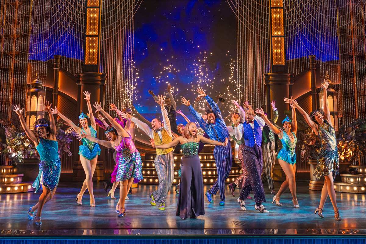 The company of The Great Gatsby in performance at the Broadway Theatre