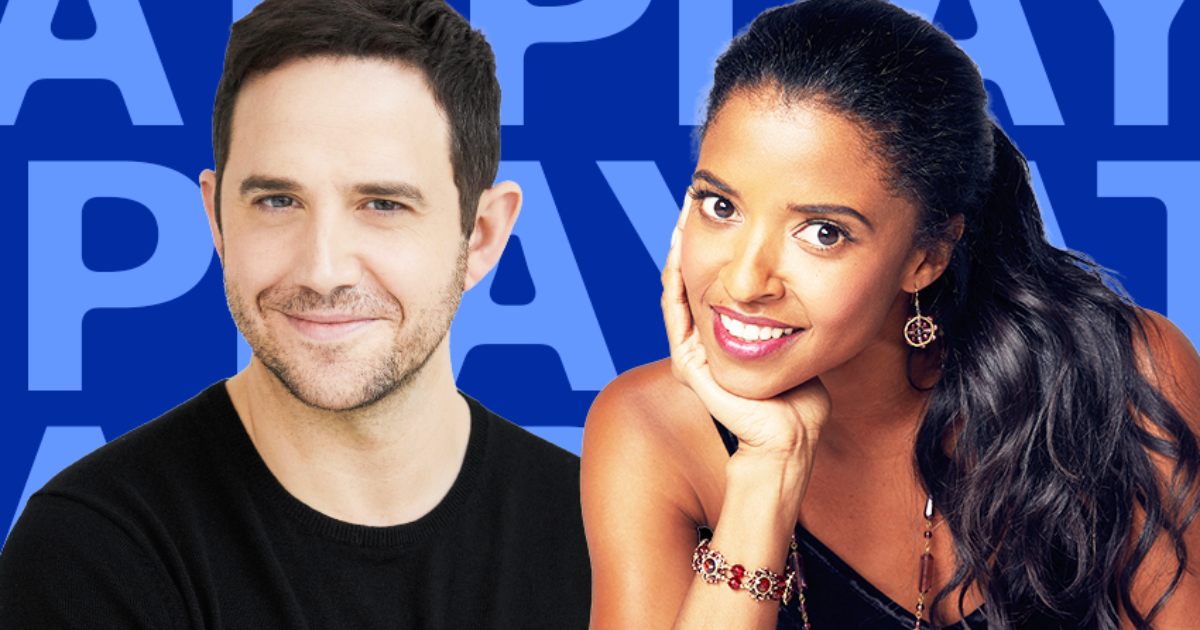 Santino Fontana and Renée Elise Goldsberry, who lead the At Play reading of His Girl Friday at Symphony Space