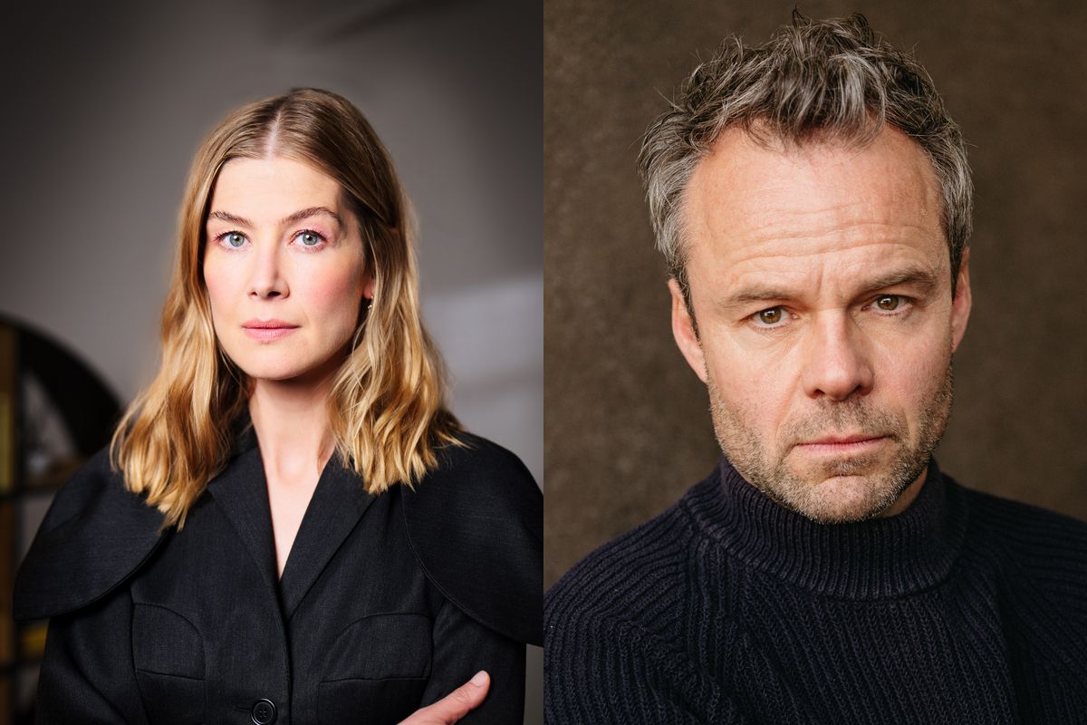 Rosamund Pike and Jamie Glover, who lead Inter Alia on Broadway. Photos by Oliver Kingsley and Harry Livingstone