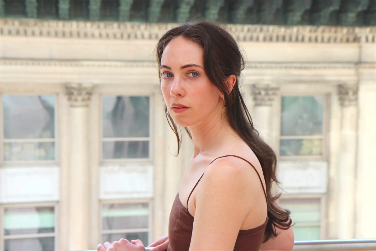 Baize Buzan in a promotional image for Livia: A Roman Tragedy