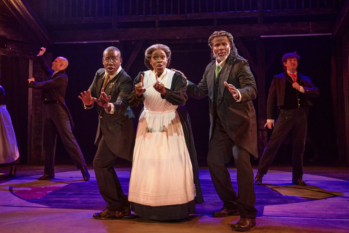 Sidney DuPont, Ayana George and Dwayne Clark in Midnight at the Daryl Roth Theatre. Photo by Valerie Terranova