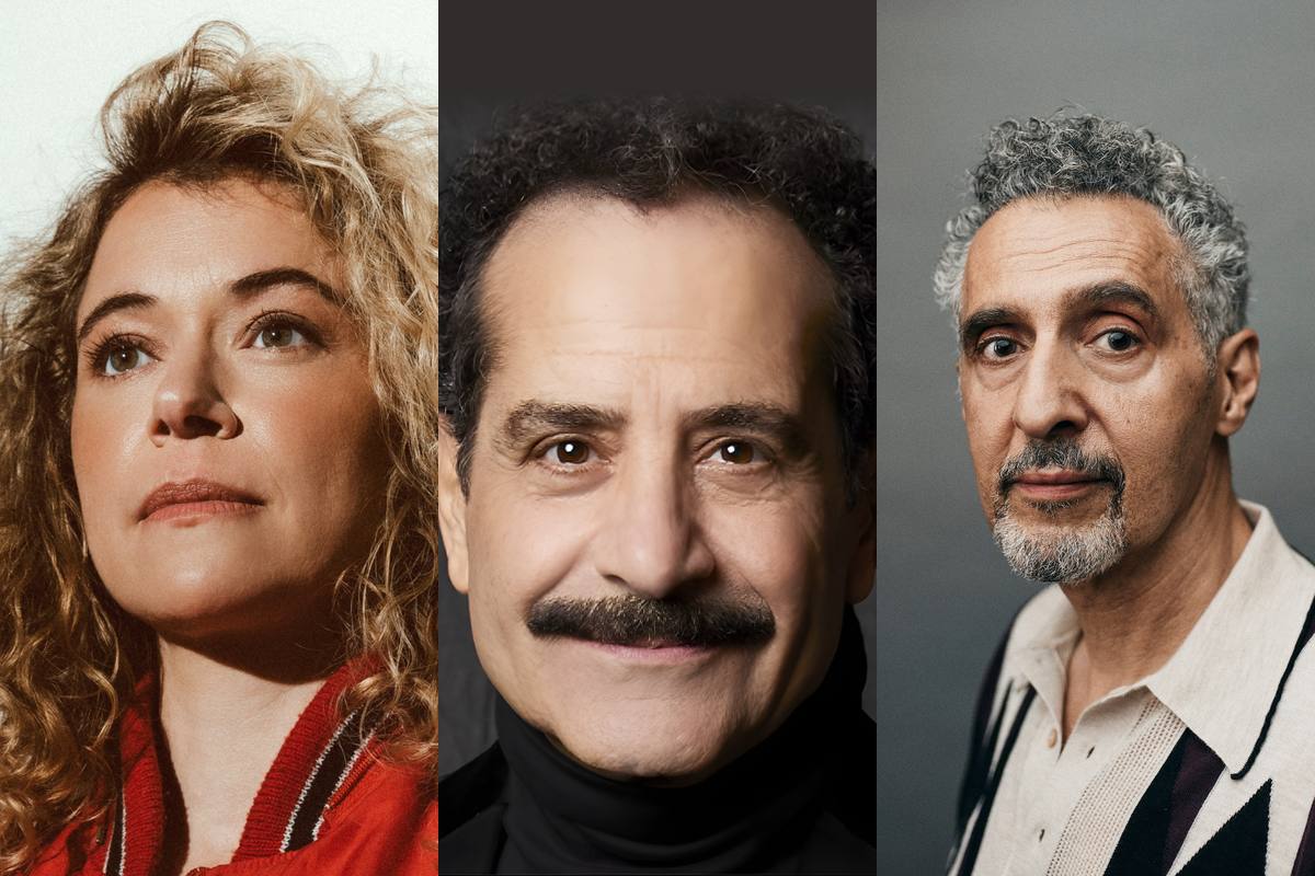 Tatiana Maslany, Tony Shalhoub and John Turturro, who lead Rhinoceros on Broadway. Tatiana Maslany photo by Sela Shiloni