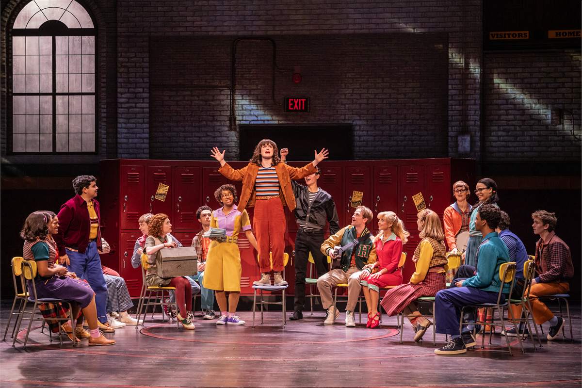 The Broadway company of Stranger Things: The First Shadow. Photo by Matthew Murphy and Evan Zimmerman