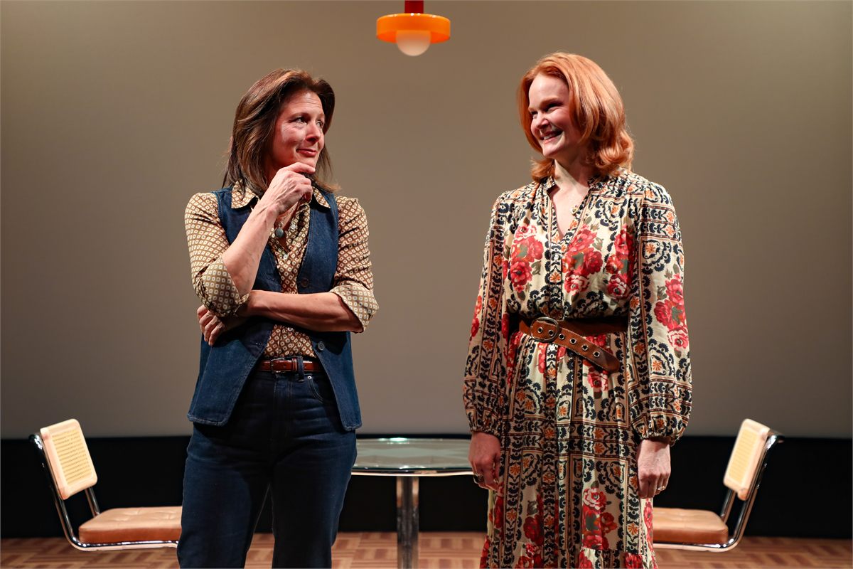 Jennifer Van Dyck and Kate Baldwin in Summer, 1976 at Berkshire Theatre Group's Unicorn Theatre. Photo by Caelan Carlough