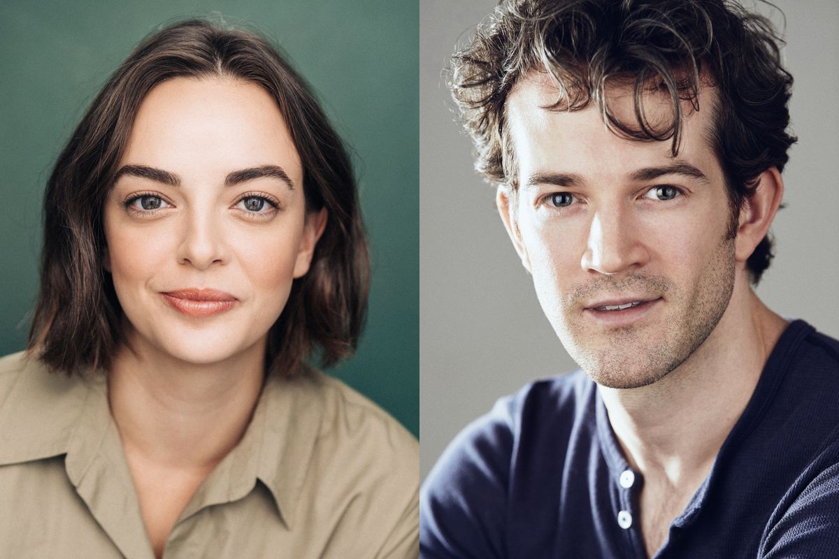 Talia Suskauer and A.J. Shively, who play Mary Poppins and Bert at The Music Hall in Portsmouth