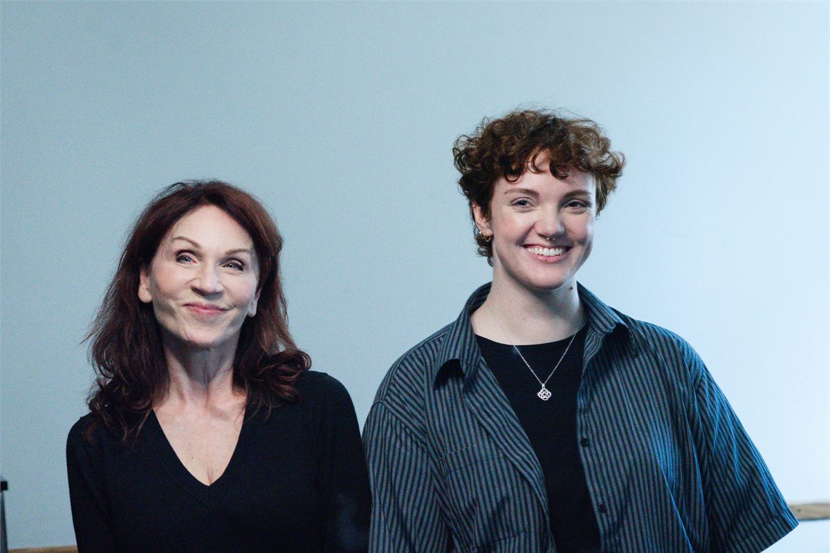 Marilu Henner and Shannon Purser in rehearsal for The Ask. Photo by Eran Zelixon