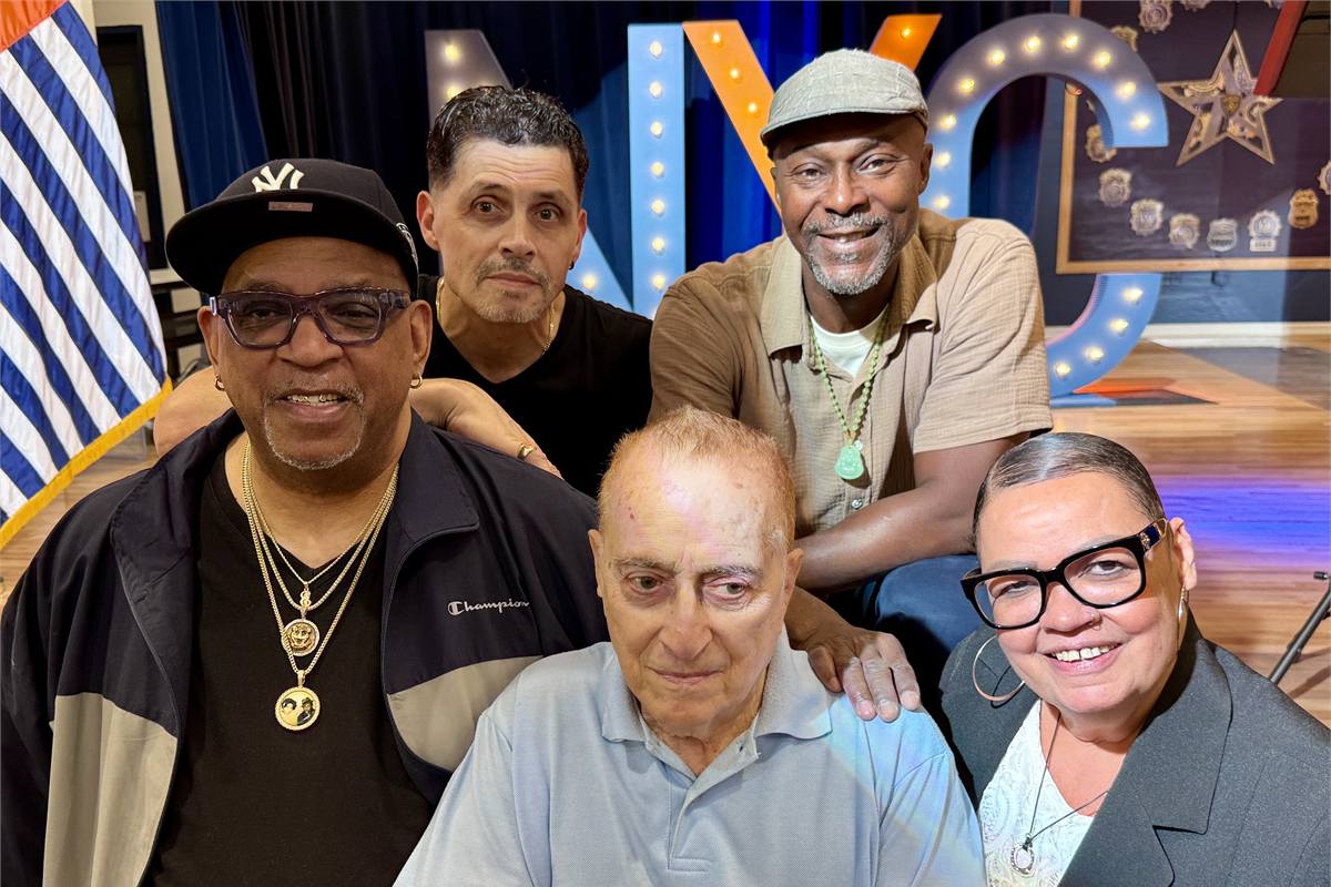 David Rothenberg (center) with the cast of The Castle at Rikers Island, August 27, 2026. Photo courtesy of The Fortune Society