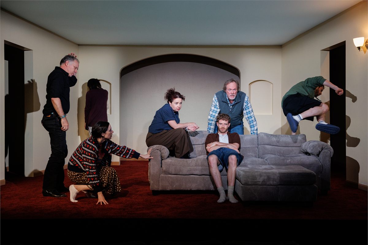 The company of The Family Dog in Clubbed Thumb’s 2026 Summerworks production. Photo by Maria Baranova