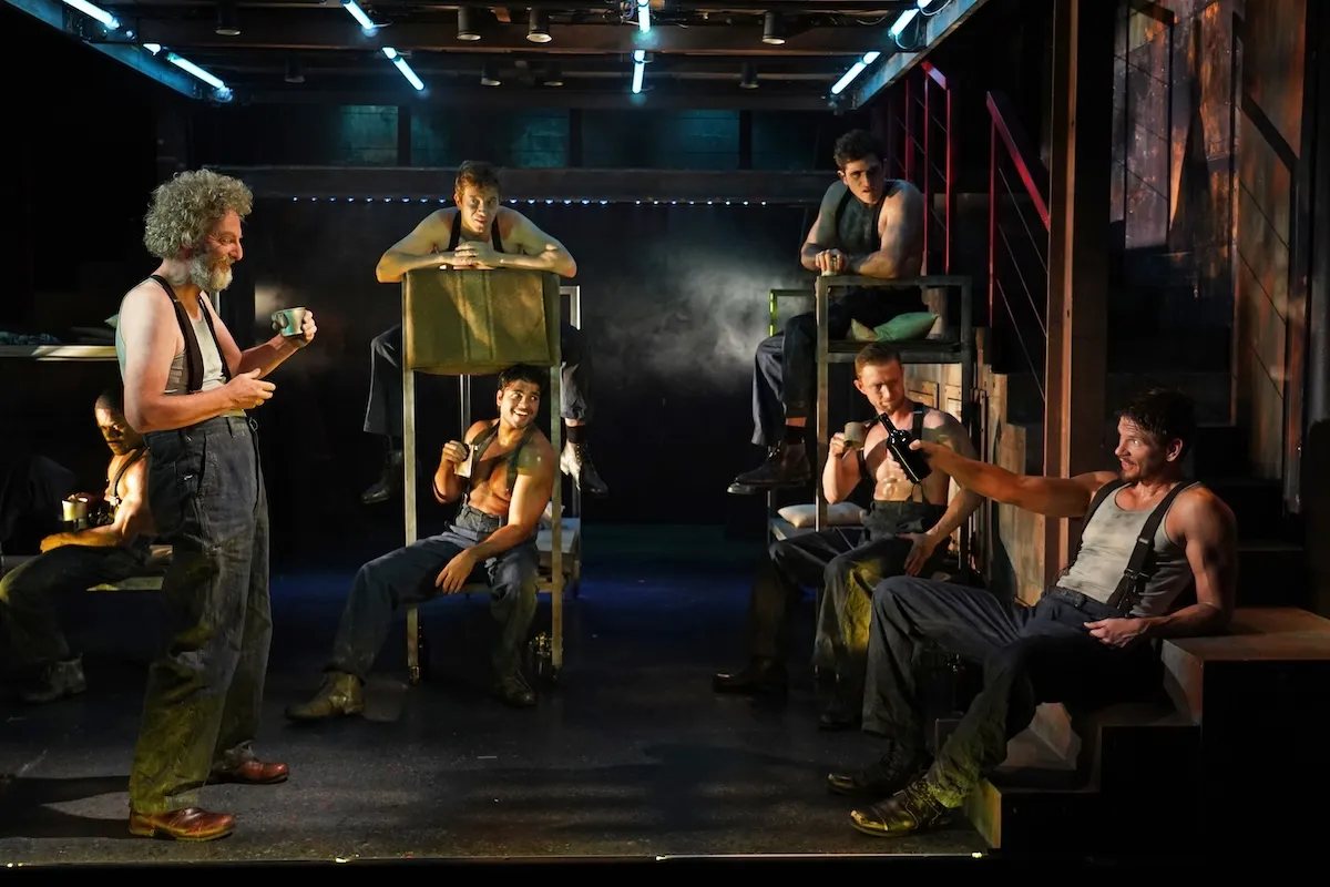 John Keating, Jon Beavers and the ensemble of The Hairy Ape at the Irish Repertory Theatre. Photo by Carol Rosegg John Keating, Jon Beavers and the ensemble of The Hairy Ape at the Irish Repertory Theatre. Photo by Carol Rosegg
